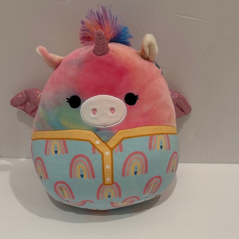 Squishmallows Pink and Blue Unicorn Stuffed Animal